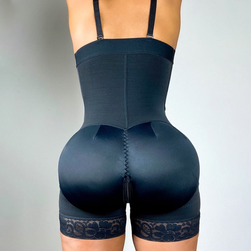 Plus Size Open Crotch Butt-Lifter Fajas Shapewear