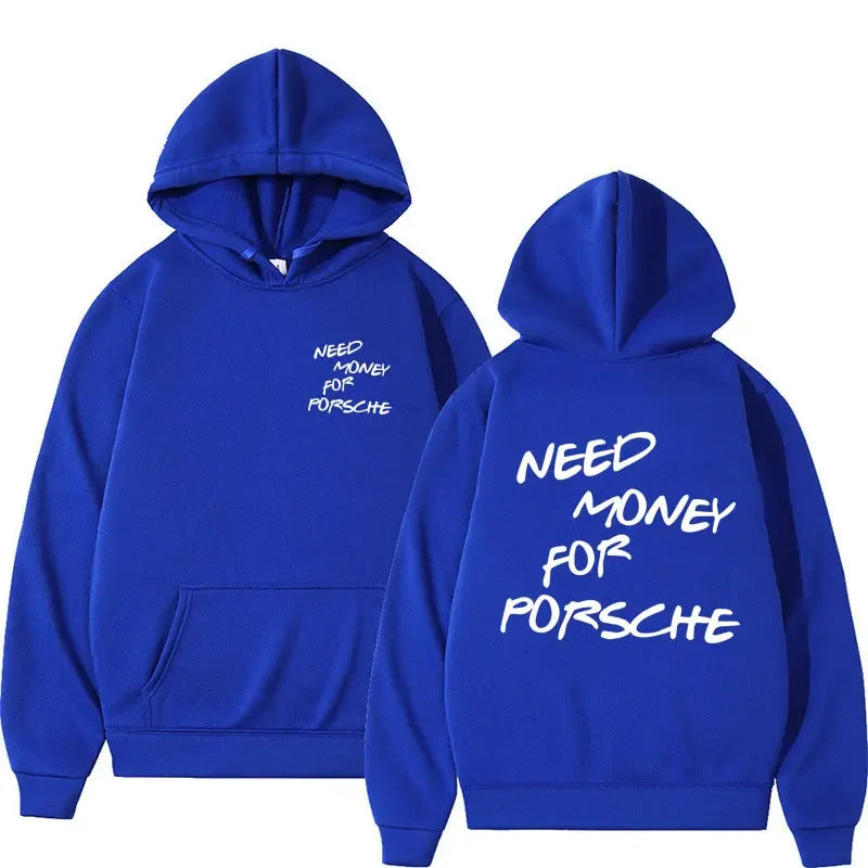 Funny Need Money Letter Print Casual Hoodie