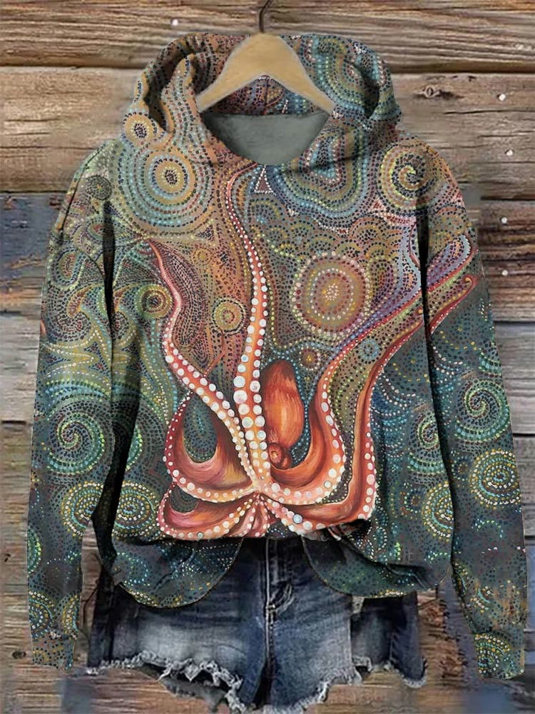 Vibrant 3D Digital Print Streetwear Hoodie