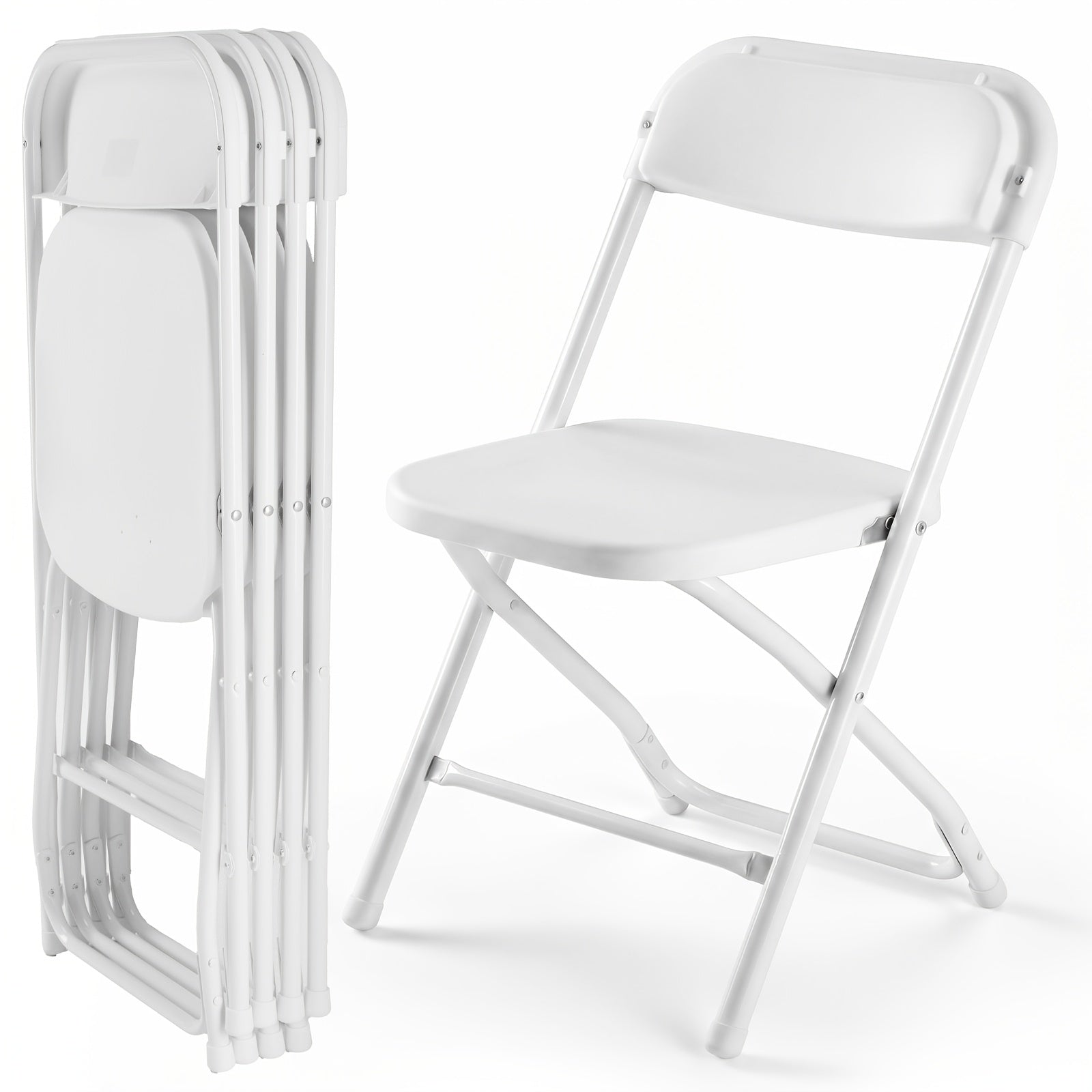 Heavy-Duty Plastic Folding Chair with 330 lb Capacity