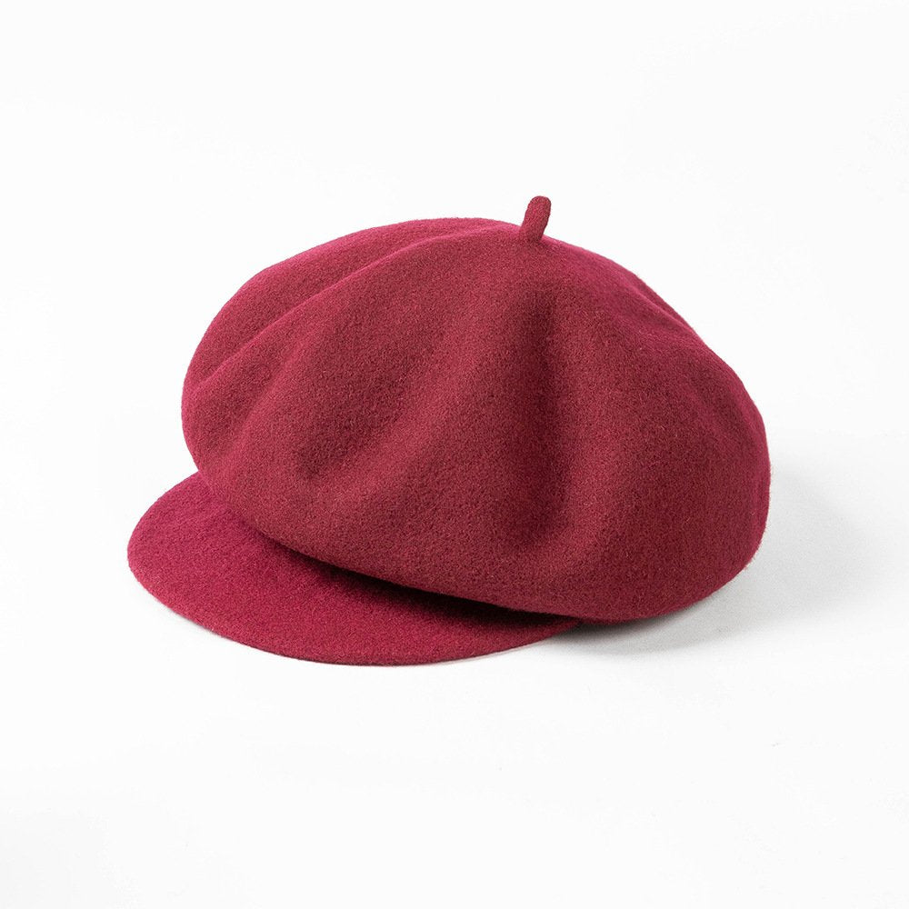 Fall Winter Wool Beret for Women