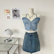 Butterfly Embroidered Stage Camisole for Women