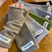 Faux Cashmere Fingerless Mittens for Women - Winter Warmth Guaranteed