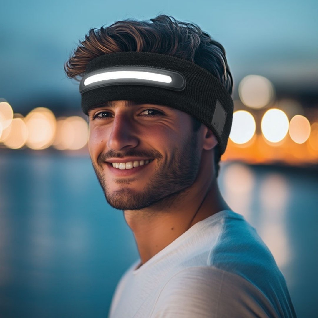 Rechargeable LED Sports Headband for Outdoor Activities