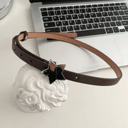 Women's Slim Leather Belt for Narrow Waist