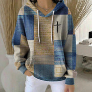 Casual Plaid Hoodie for Women - Classic Style & Comfort