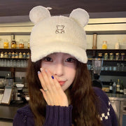 Cozy Teddy Bear Baseball Cap for Women