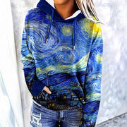Casual Streetwear Women's Pullover Hoodie - 3D Digital Print