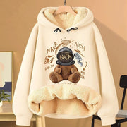 Women's Extra Thick Lambswool Hoodie for Cold Weather