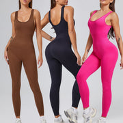 Rose Red U-Neck Bodysuit for Women - Tummy Control & Butt Lift Support