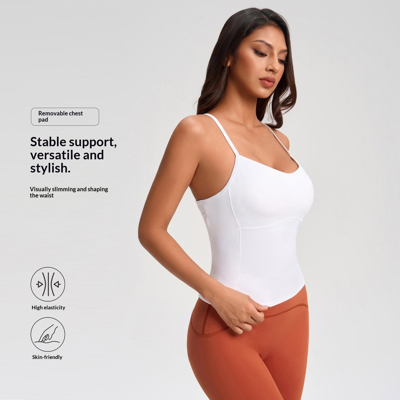 Breathable Yoga Tank Top for Women - Back Base Layer