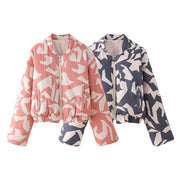 Women's Casual Zip-Up Long-Sleeve Cotton Jacket