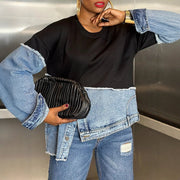 Color-Blocked Casual Top for Women