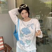 Shell & Starfish Sun-Protective Beach Cover-Up Top
