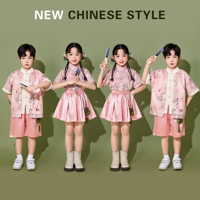 Chinese Style Unisex Kids' Outfit Set