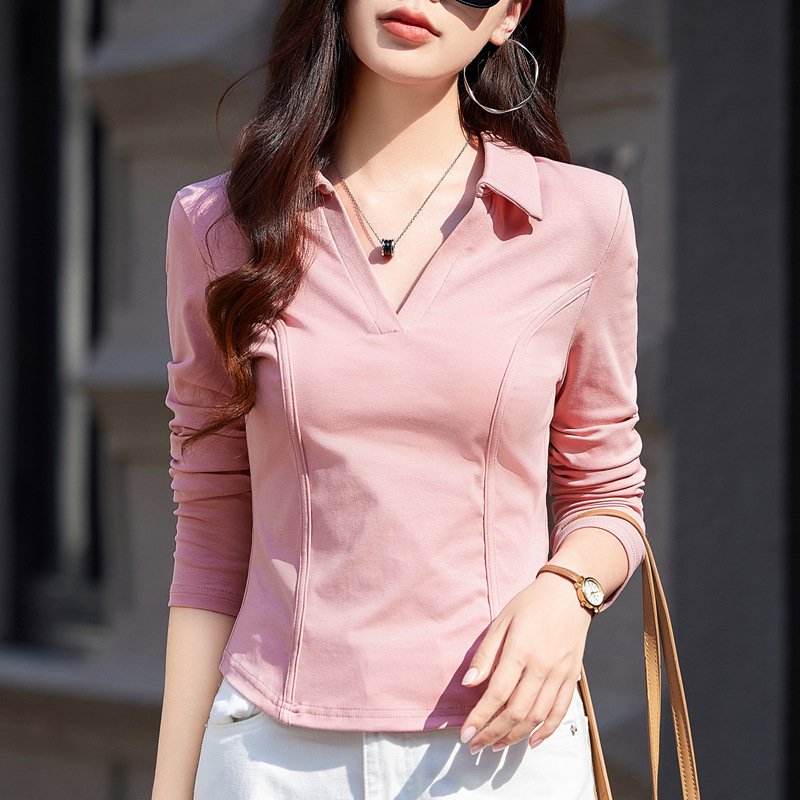 Women's Slimming Cotton Long-Sleeve T-Shirt