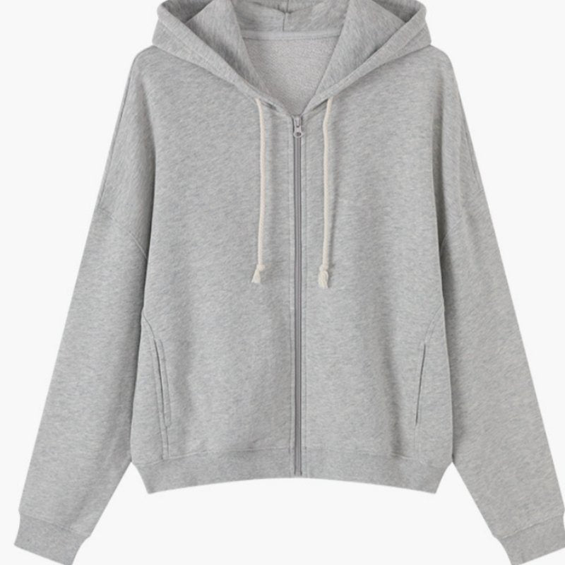 Casual Chic Zip-up Cardigan Top
