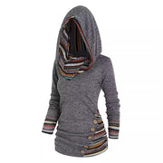 Stay Warm in Style with Tribal Geometric Beanie Jacket