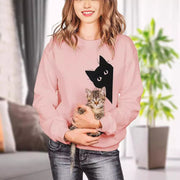 Chic Solid Crew-Neck Long-Sleeve Top for Women