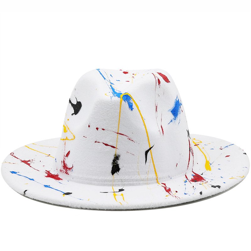 Colorful Graffiti Artist Fedora Hat for Men and Women