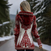 Warm Flannel 3D Printed Hoodie for Women