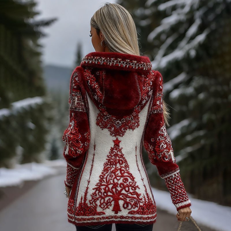 Warm Flannel 3D Printed Hoodie for Women