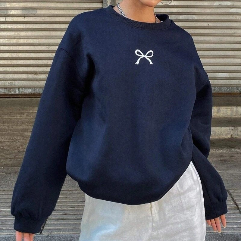 Cozy Printed Pullover Sweatshirt