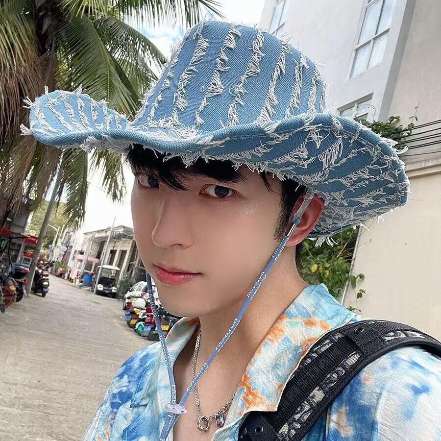Casual Denim Sun Hat for Women