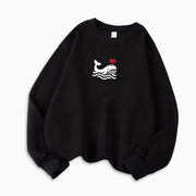 Fall Cozy Hoodie for Women - Soft Wool Blend Sweatshirt with Print