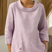 Minimalist Long Sleeve Button Top for Women