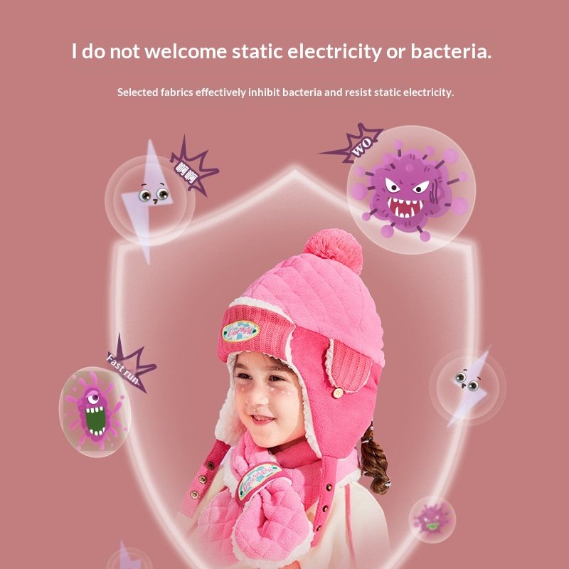 Warm Fleece-Lined Kids' Cap with Earflaps