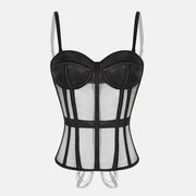 Sexy Mesh Camisole for Women - Halterneck Streetwear Top