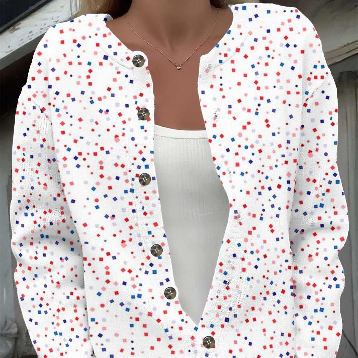 Custom Photo Digital Print Long-Sleeve Top