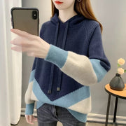 Women's Western Knit Hoodie - Cozy & Chic