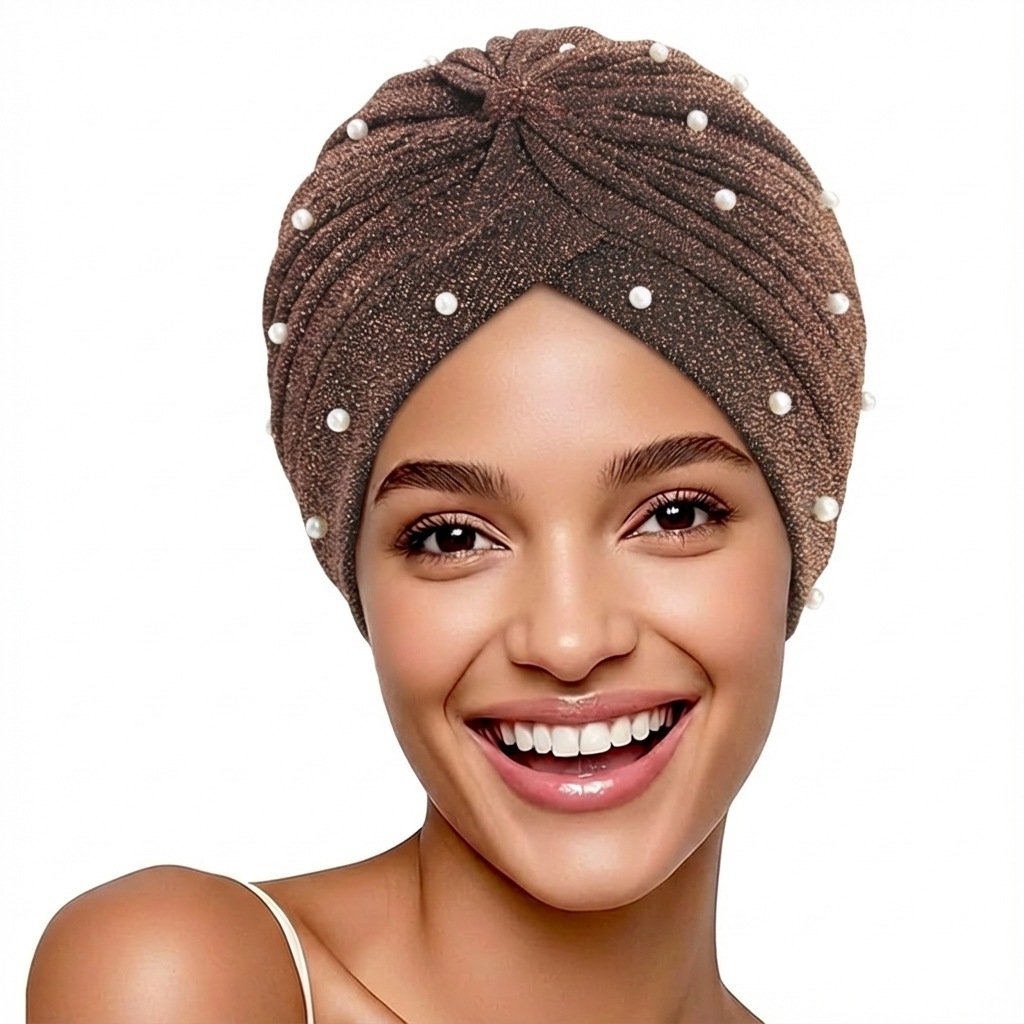Add a Touch of Elegance with Pearl Headscarf Cap