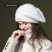 Cozy Winter Beanie for Women, Soft Wool Knit Hat