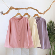 Lace-Trimmed Mesh Long-Sleeve Loungewear Top