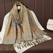 Stay Warm Faux Cashmere Shawl Wrap Scarf for Autumn Winter