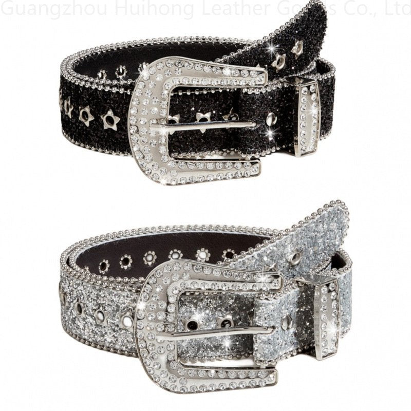 Glittering Rhinestone Belt for Women - 3.8cm Wide, European & American Style