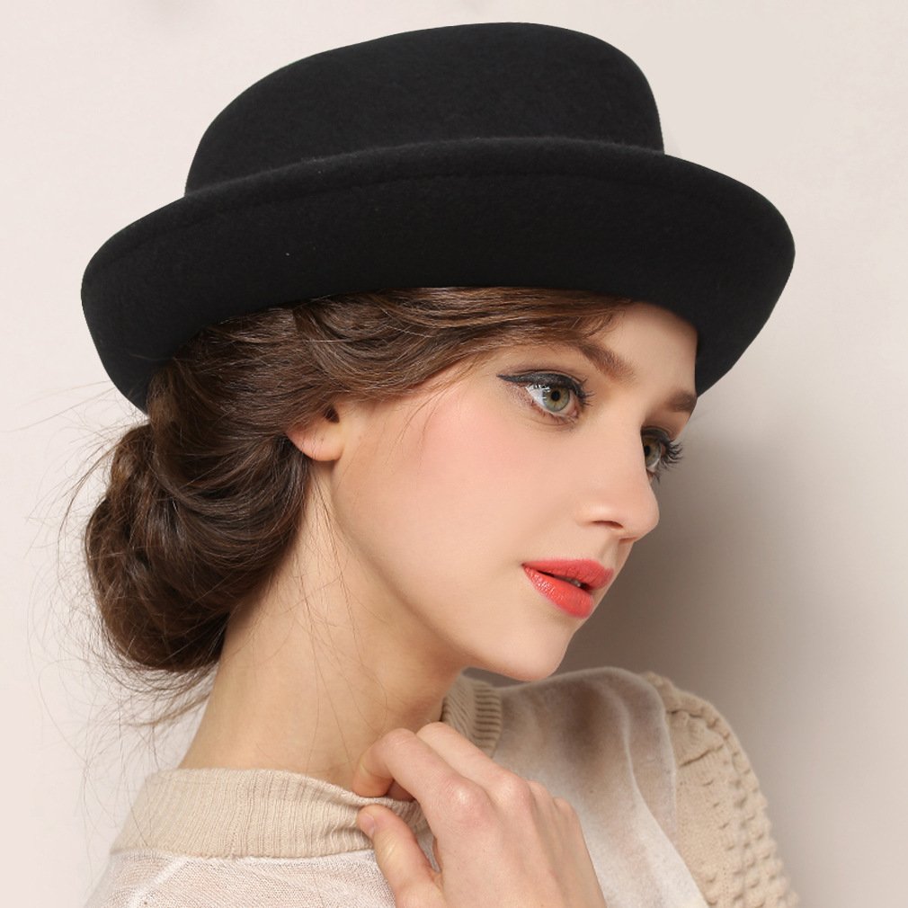 Vintage Wool Top Hat for Women