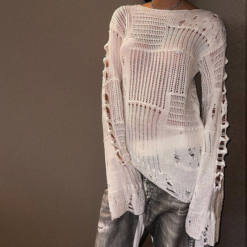 Minimalist Long Sleeve Knit Top | Chic Streetwear