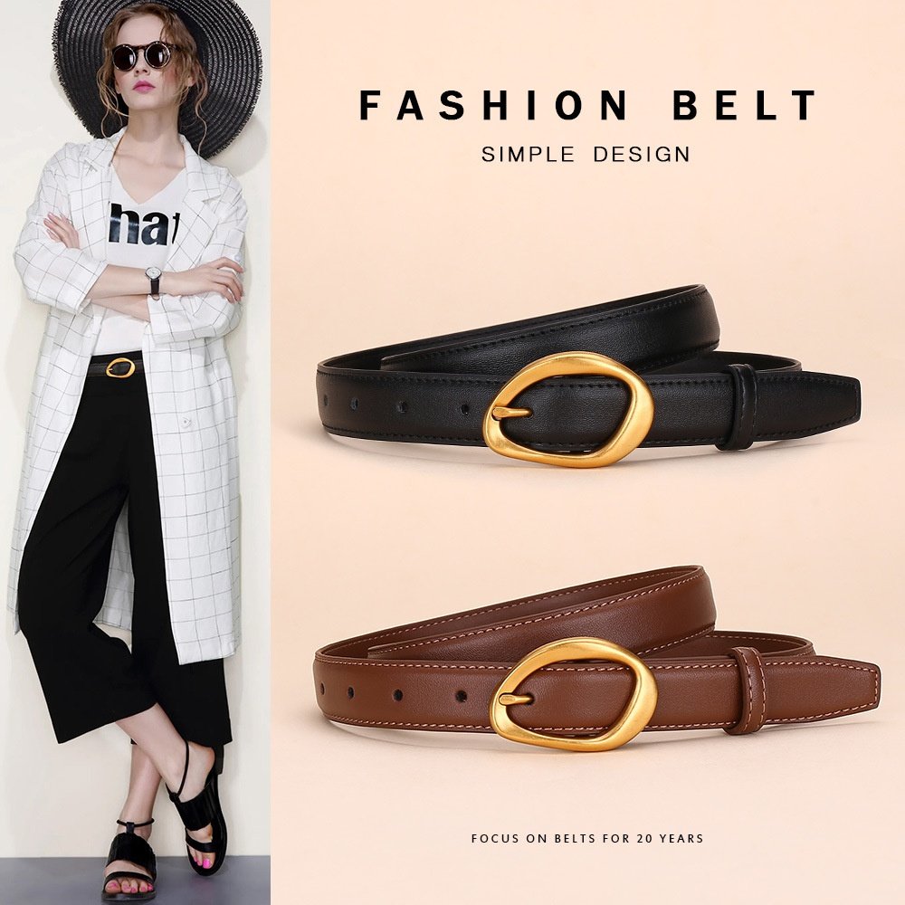 Fashionable Cowhide Belt for Women - All-Match Design