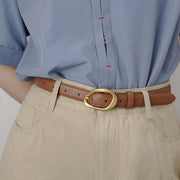 Versatile Women's Belt in Cowhide Leather