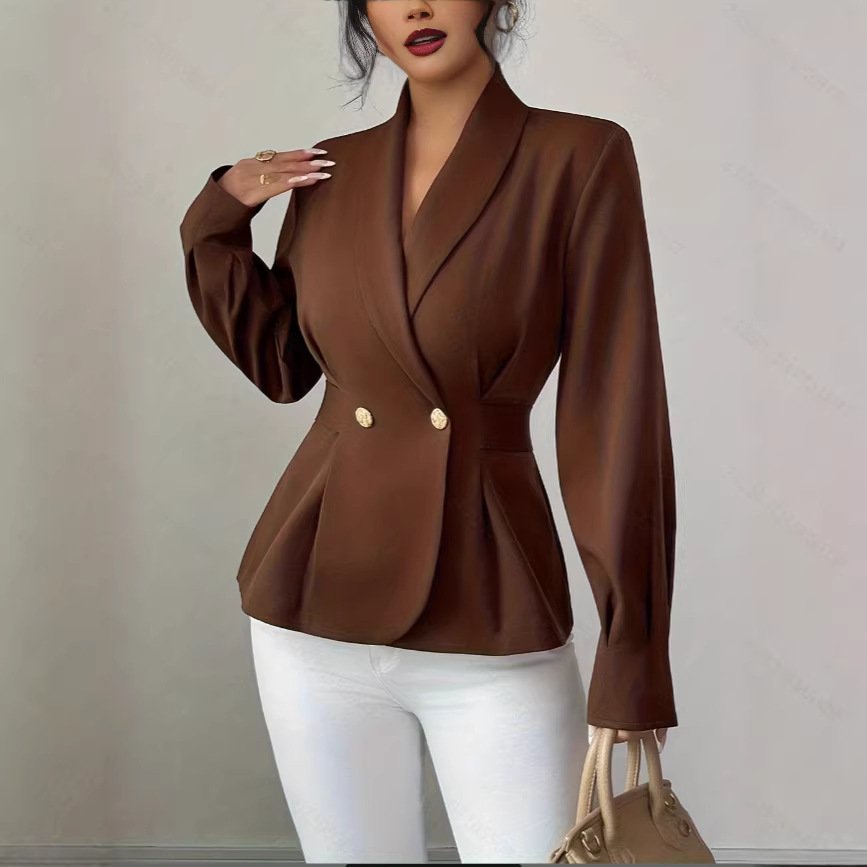 Elegant Women's Slim-Fit Casual Blazer Jacket