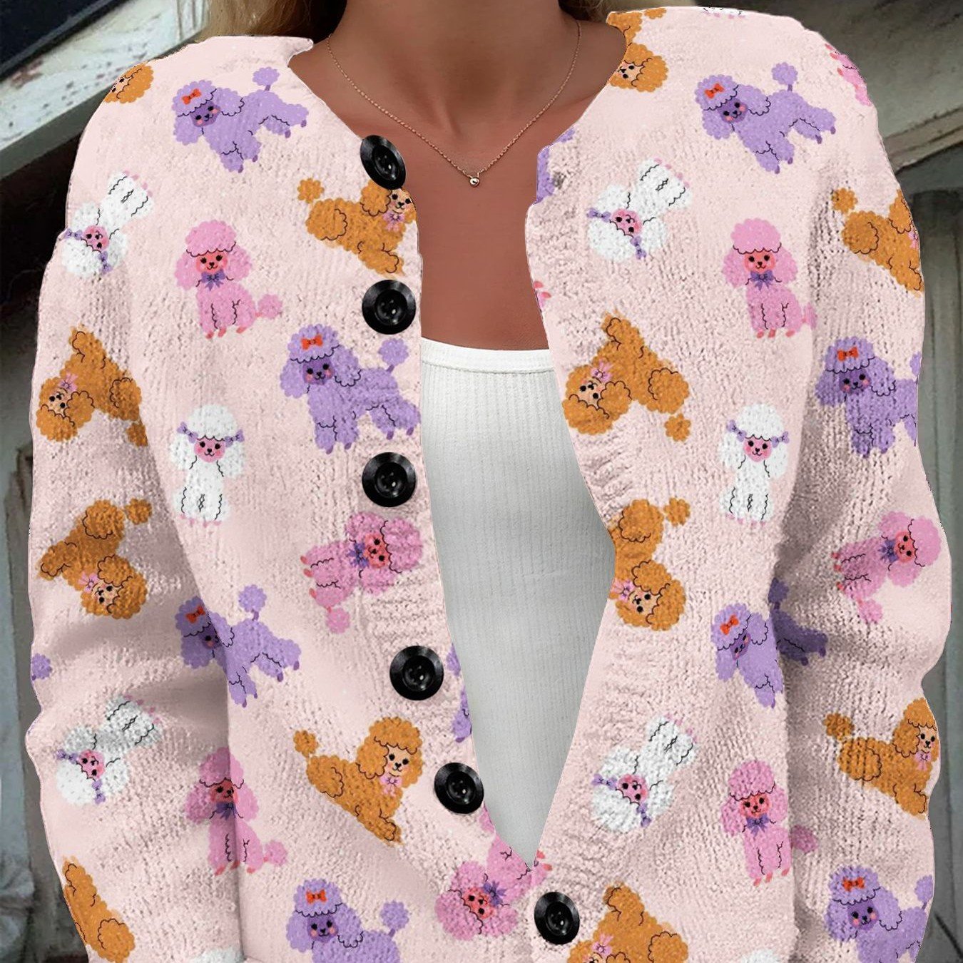 Digital Print Long Sleeve Women's Top