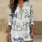 Women's 3D Digital Print Long-Sleeve Shirt