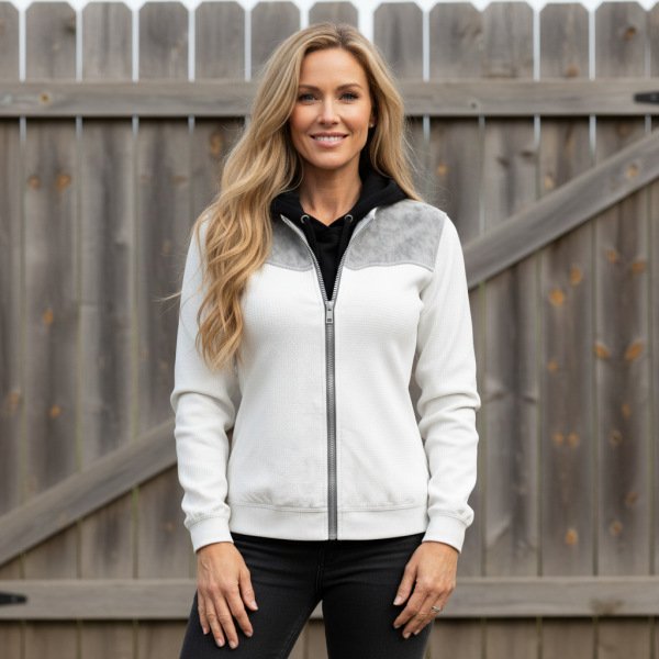 Color-Block Long-Sleeve Sports Top for Women