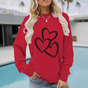 Casual Long-Sleeve Crew-Neck Printed Sweatshirt