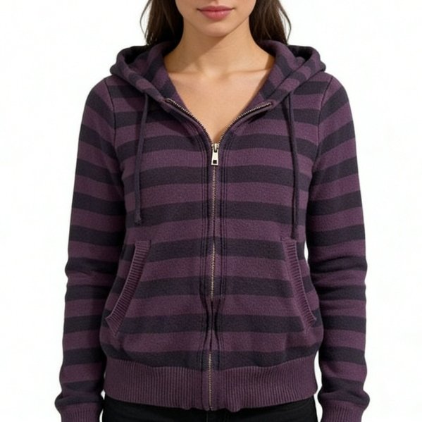 Cozy Striped Hoodie for Women