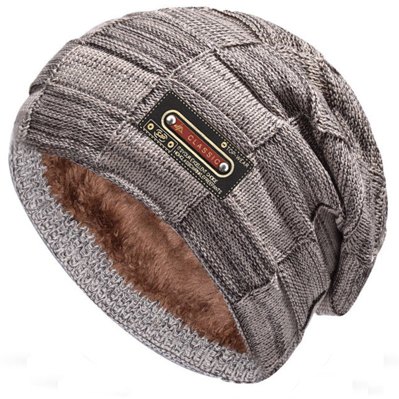 Warm Fleece-Lined Beanie for Men - Perfect for Fall & Winter